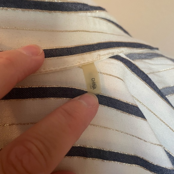 T Tahari Striped Shirt - Picture 12 of 14